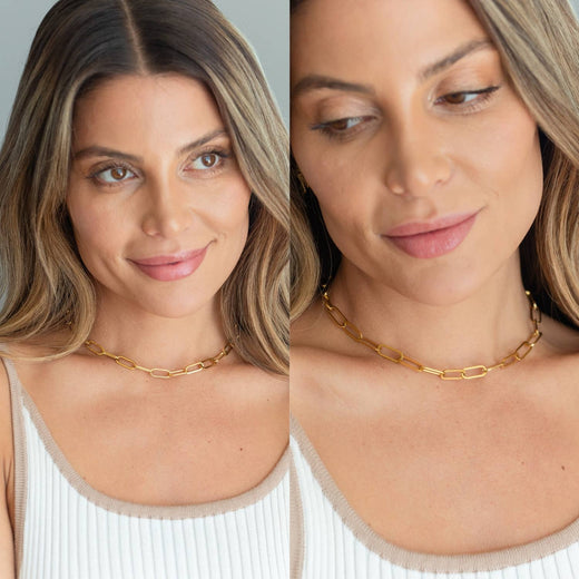 Paperclip Necklace, Water-Resistant