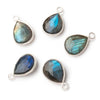 Labradorite Faceted Teardrop Charm