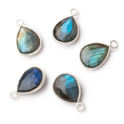 Labradorite Faceted Teardrop Charm
