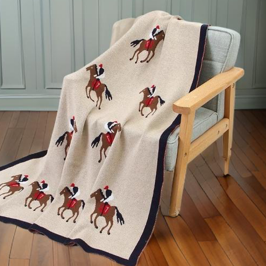 Derby Jockey Cotton Baby Blanket 