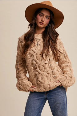 Chunky Cable Knit Sweater