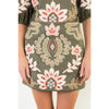 Suede Embroidered Skirt