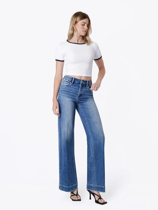 High Rise Crease Line Trouser