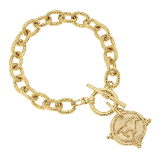 Gold Race Horse Bracelet