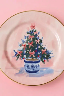 Blush Berry Bough Holiday Plate