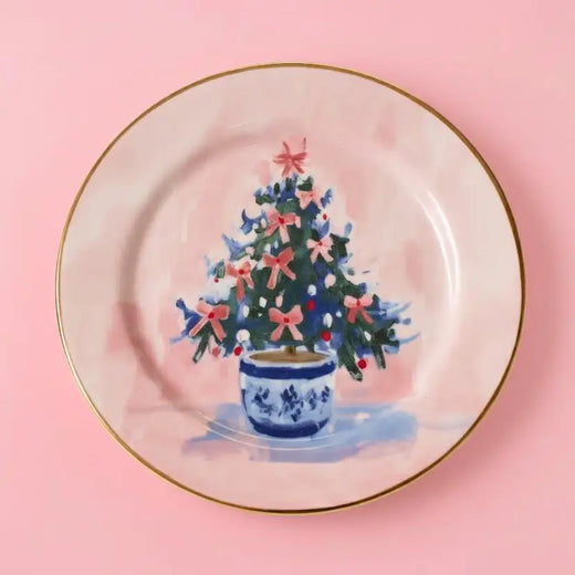 Blush Berry Bough Holiday Plate