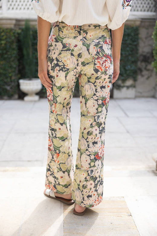 Fall Floral Print Pants