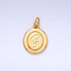 Letter Initial Engraved Stamped Oval Charm
