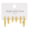 Graduating Textured Hoops Set