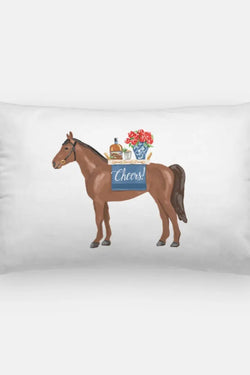 Cheers to Race Day Derby 14"x20" Pillow