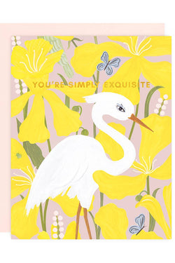 You're Simply Exquisite Greeting Card (gold foil)