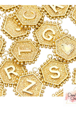 Initial Charms - Letter Gold Coin