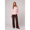 Stripe Brushed Boatneck Sweater