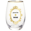 Gold Foil Stemless Wine Glass