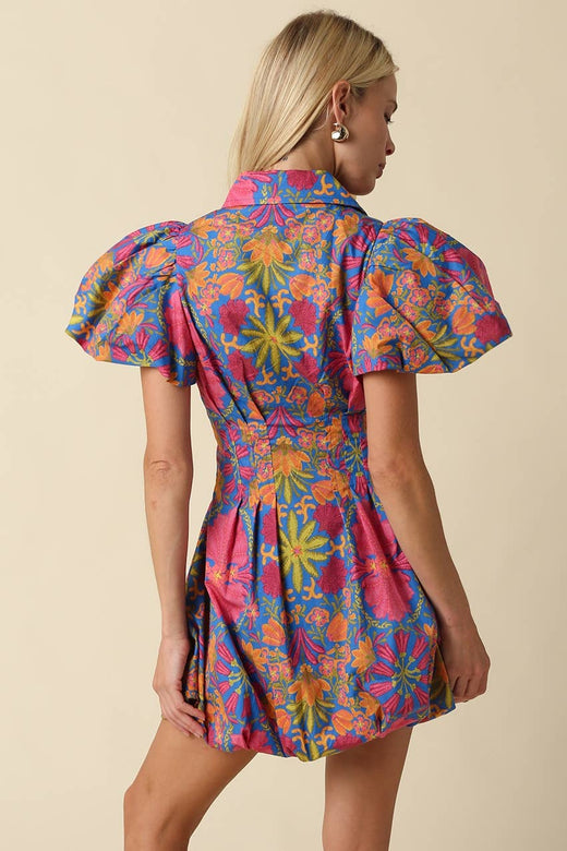 Remi Floral Balloon Sleeve Dress