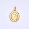 Letter Initial Engraved Stamped Oval Charm