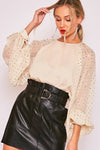 Sequin Chiffon Blouse