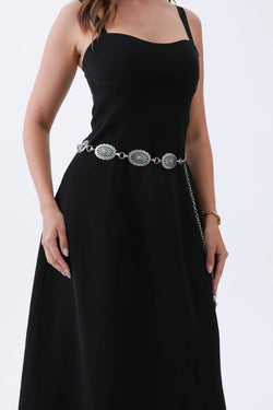 Vintage Turquoise Chain Belt