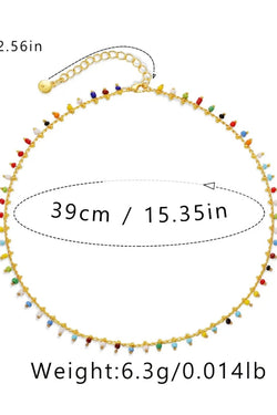 Colorful Vintage Rice Beads Necklace