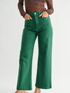 Patch Pocket Wide Leg Jean