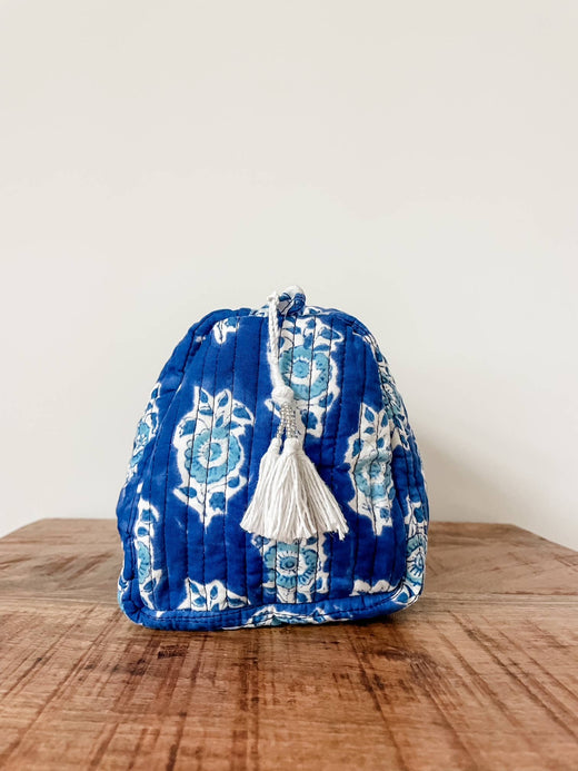 Cosmetic Block Print Pouch