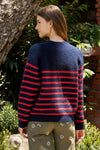 Striped Mock Neck Sweater