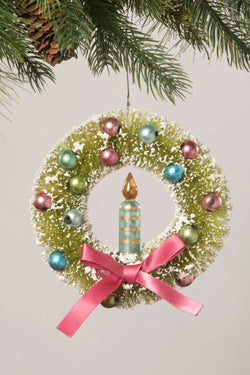 Bethany Lowe Bright Candle Wreath Ornament
