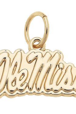 Ole Miss Gold Charm