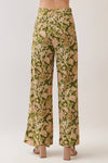 Floral Print Wide Leg Long Pants