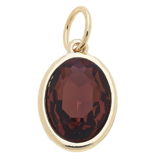 Birthstone Glass Charm