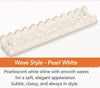Pearl White Acrylic Mahjong Racks with Scalloped Pushers - 20