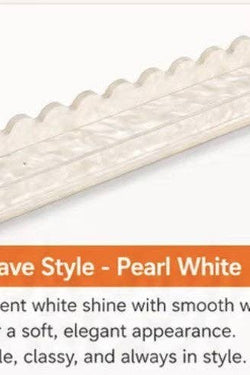 Pearl White Acrylic Mahjong Racks with Scalloped Pushers - 20"