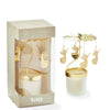 Christmas Snowcap Angel Carousel Candle Set Of 2