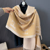 Equestrian Tan / Cream Houndstooth Reversible Wrap