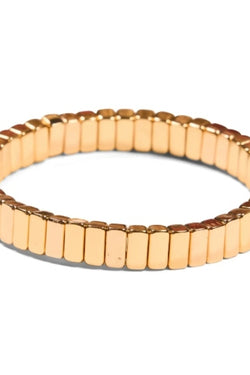 Gold Tall Tile Bracelet