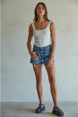 Jade Distressed Denim Shorts