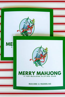 Merry Mahjong: A Fun Mahjong Playing Card (Set of 4)