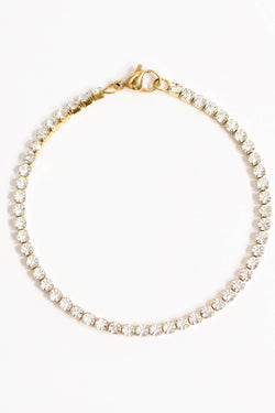18K Gold PVD CZ Stone Tennis Bracelet