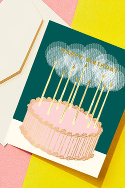 Glowy Birthday Cake Card