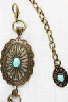 Vintage Turquoise Chain Belt