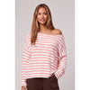 Stripe Brushed Boatneck Sweater