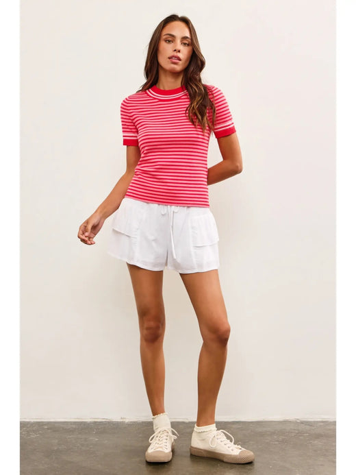 Side Smocked Tiered Ruffle Shorts