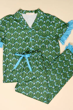 Slumber Party Pajama Pants Set–Everbloom Forest Green