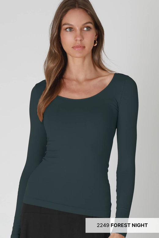 Nikibiki Long Sleeve Scoop Neck Top