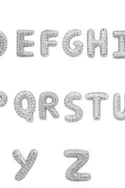 Emory Silver CZ Slider Initials