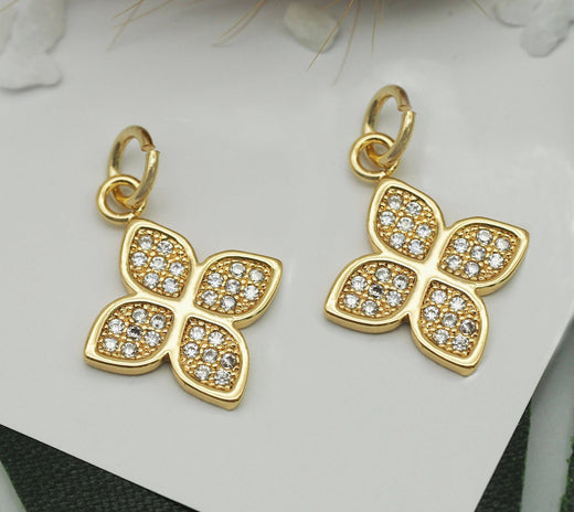 18K Flower Charms