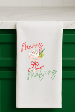 Mahjong Christmas Kitchen Towel