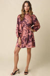 Kaley Floral Belted Mini Dress