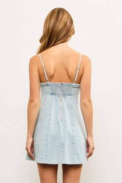Braided Detail Denim Sundress