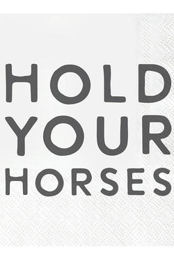 Face to Face Cocktail Napkin - Hold Horses